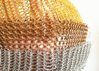 8mm Staal 304 van Metaalring mesh curtain round gold stainless