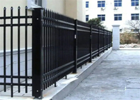 Luchthaven 6x8ft Metal Palisade Fencing Powder Wrouw Iron Security Flat Top