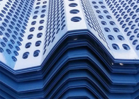 Blauw aluminium hekpaneel met windschermpoederlaag