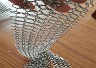 22mm Rond Zilveren Roestvrij staal Chainmail Ring Mesh Curtain