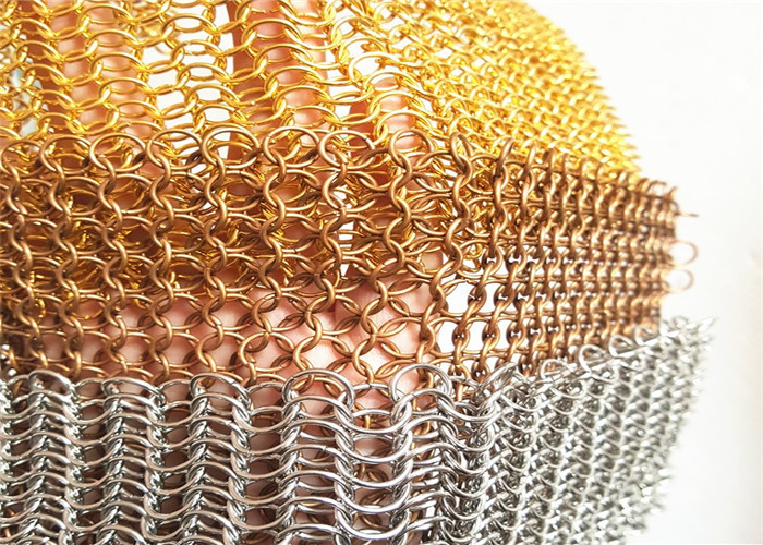 22mm Rond Zilveren Roestvrij staal Chainmail Ring Mesh Curtain