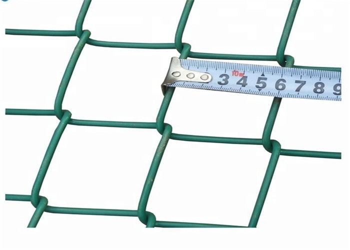 Groene Met een laag bedekte Pvc-Kettingsverbinding die 60x60mm Gat Diamond Mesh schermt
